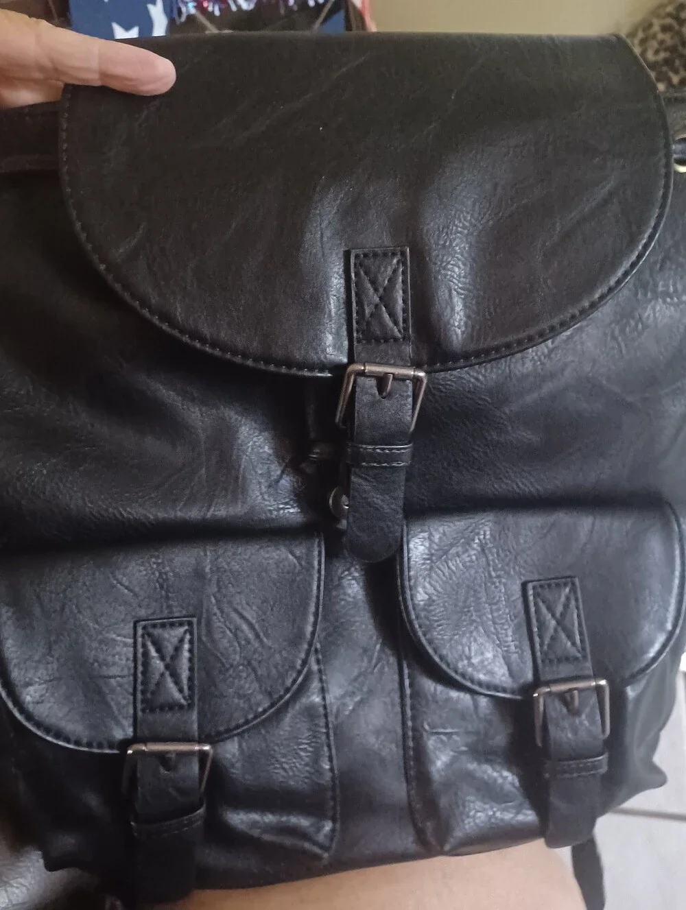 small rucksack backpack rain cover and dust Louis Vuitton Black Shadow zaino Made in Italy Color:WNDM
